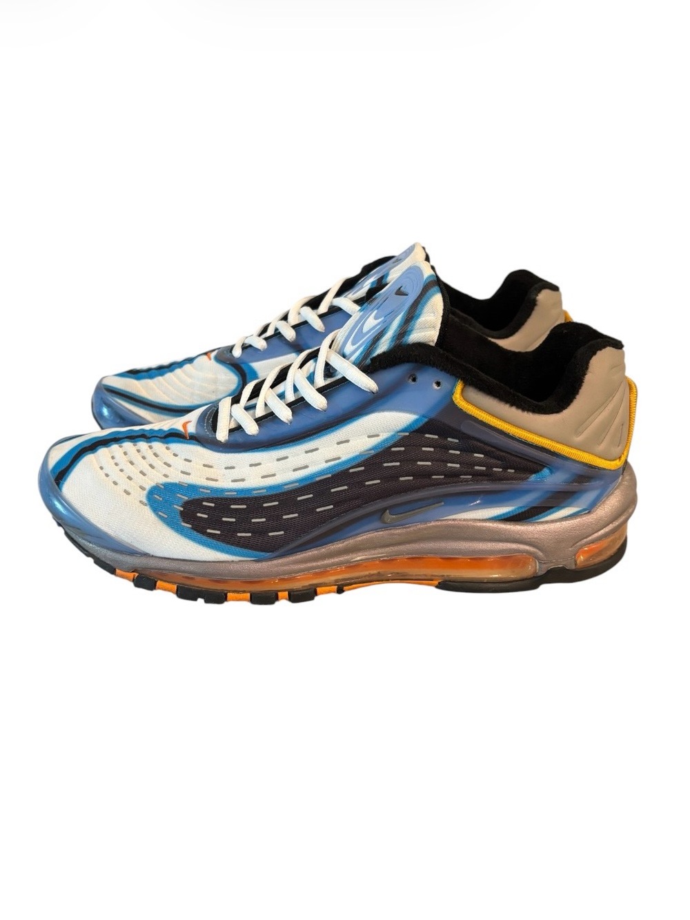 Men's Nike Deluxe Sneakers-Photo Blue/
Orange Peel Sz 11